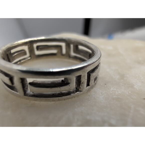Unbranded | Jewelry | 925 Sterling Silver Greek Key Ring Band 65 | Poshmark